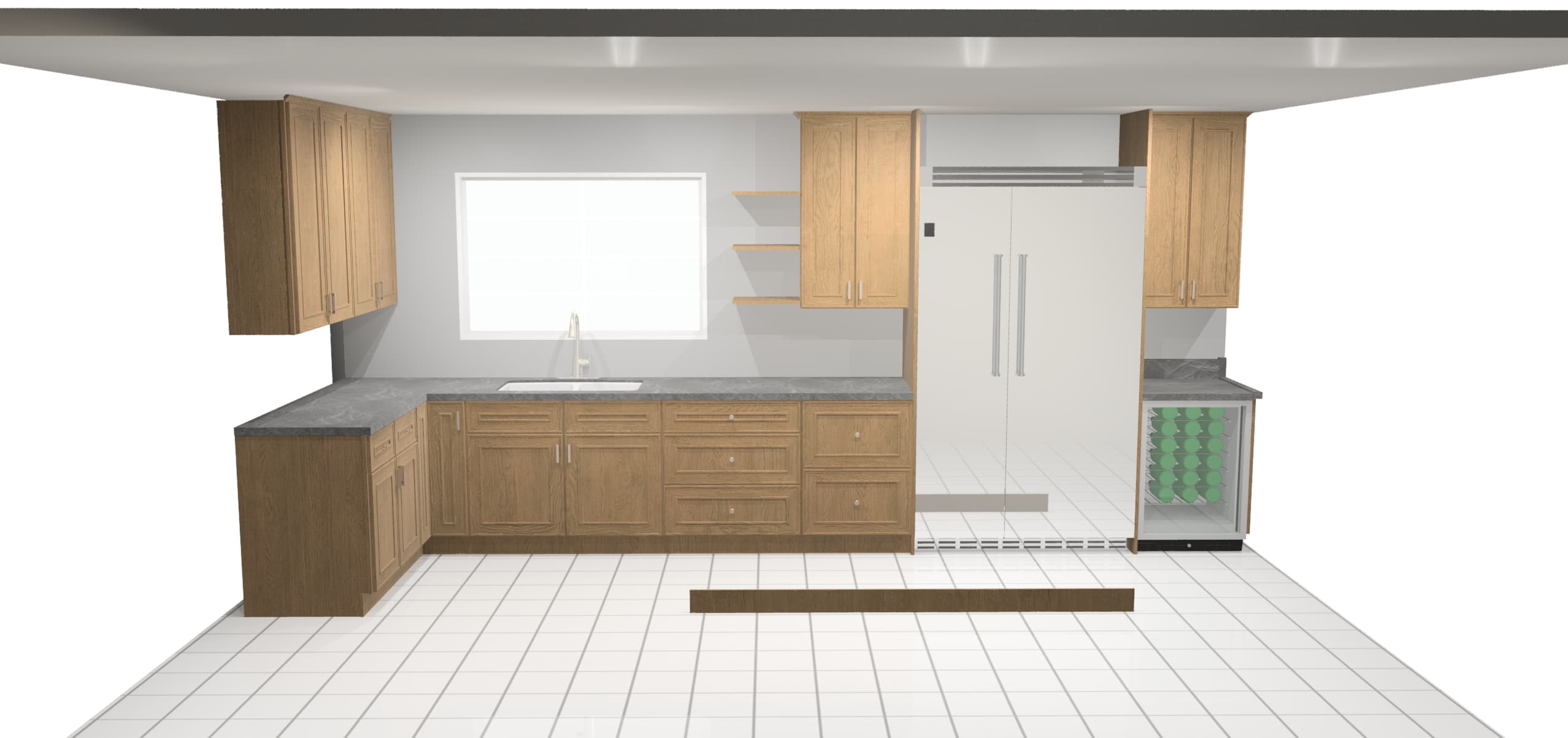 3D kitchen design rendering by Construction Station