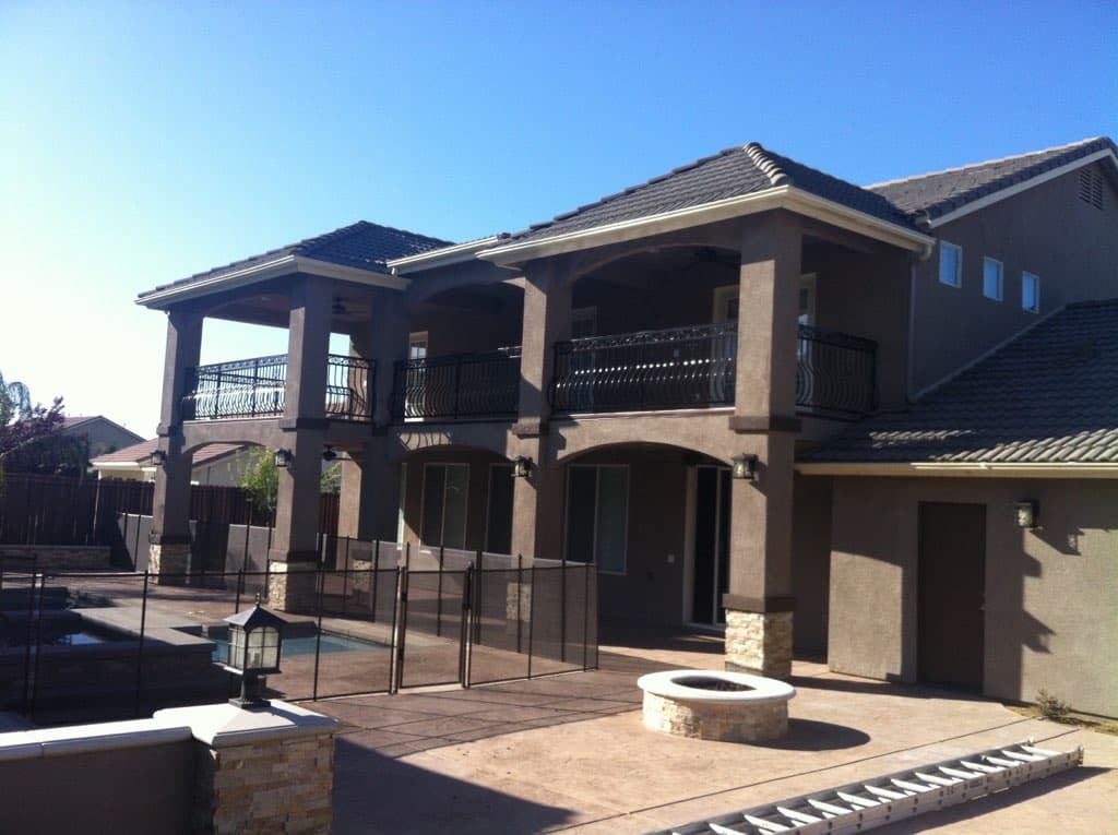 Completed two-story room addition with pool — Inland Empire