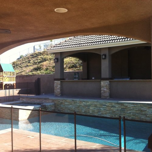 Pool with room addition